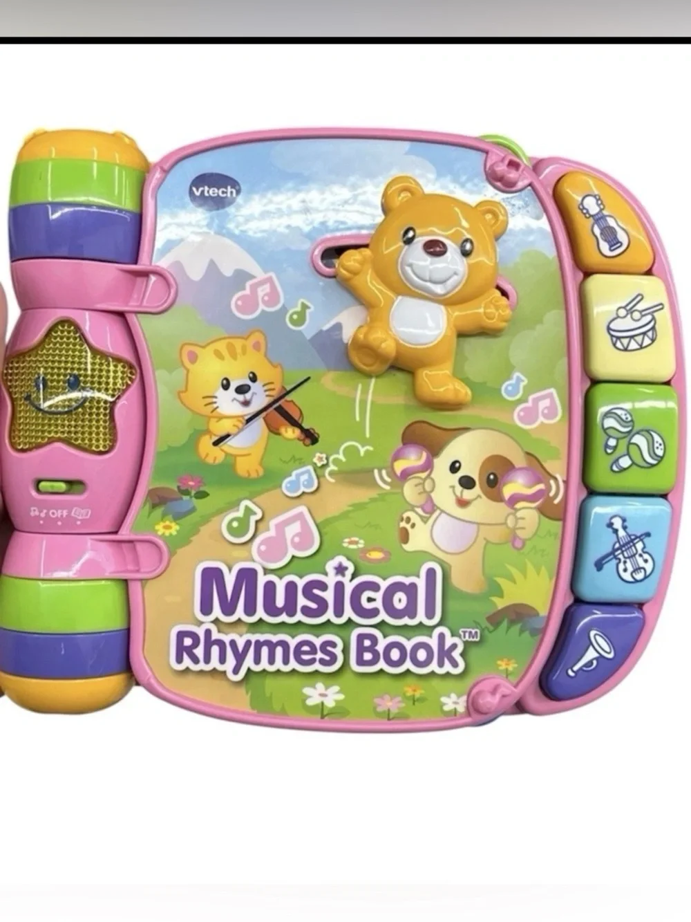 Vtech Musical Rhymes Book - Pink and Yellow - Picture 1 of 3